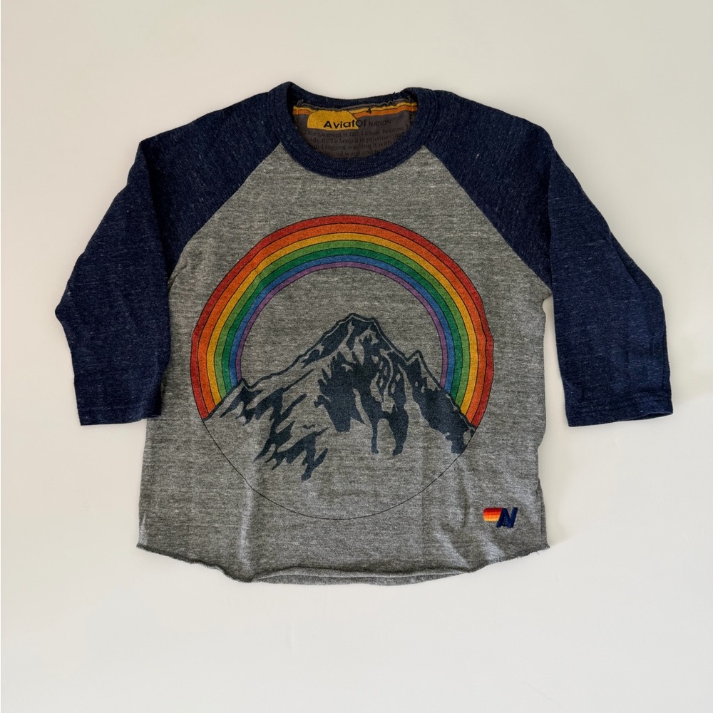 Aviator Nation Chasing Rainbows shirt size 4Y